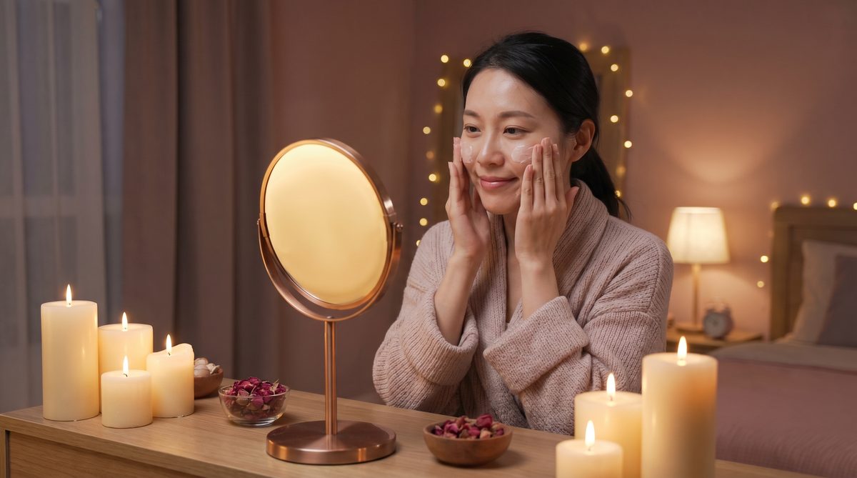 香蕉视频夜间护肤视频演示，女性自我照顾生活视频，温暖疗愈氛围，fad9to9.cn